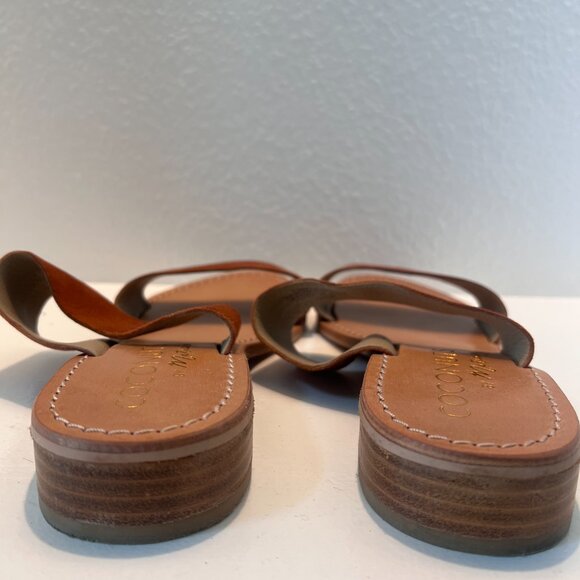 NWOT Coconuts by Matisse Leather 2 Strap Slip On Sandals - Limelight - Size 9 - Picture 6 of 10